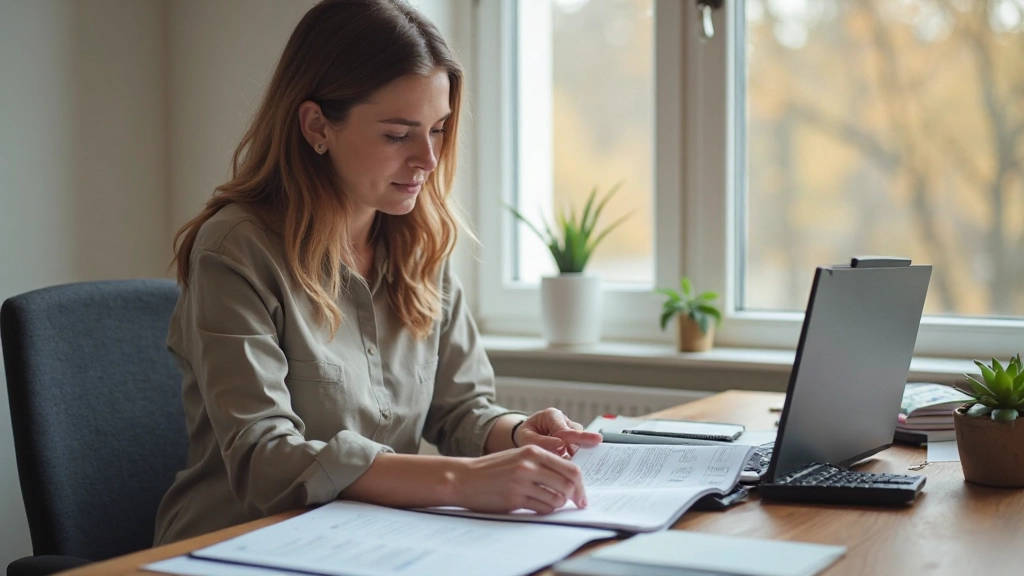 Professionell finansiell planeringsarbetsyta med budget-verktyg, anteckningsbok och kalender